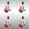 Service Caster 3 Inch 316SS Red Poly Swivel 1-3/8 Inch Expanding Stem Caster Set Brake SCC SCC-SS316EX20S314-PPUB-RED-TLB-138-4 - alternate 1